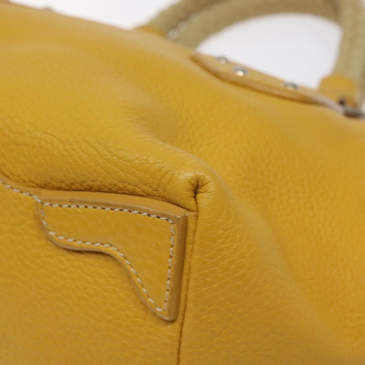 Prada, Yellow, Leather, handbag