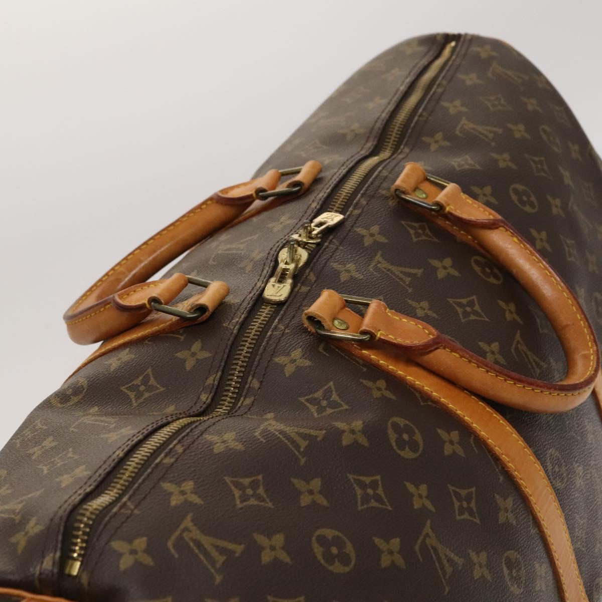Louis Vuitton Keepall 55, Brown, Canvas, travel