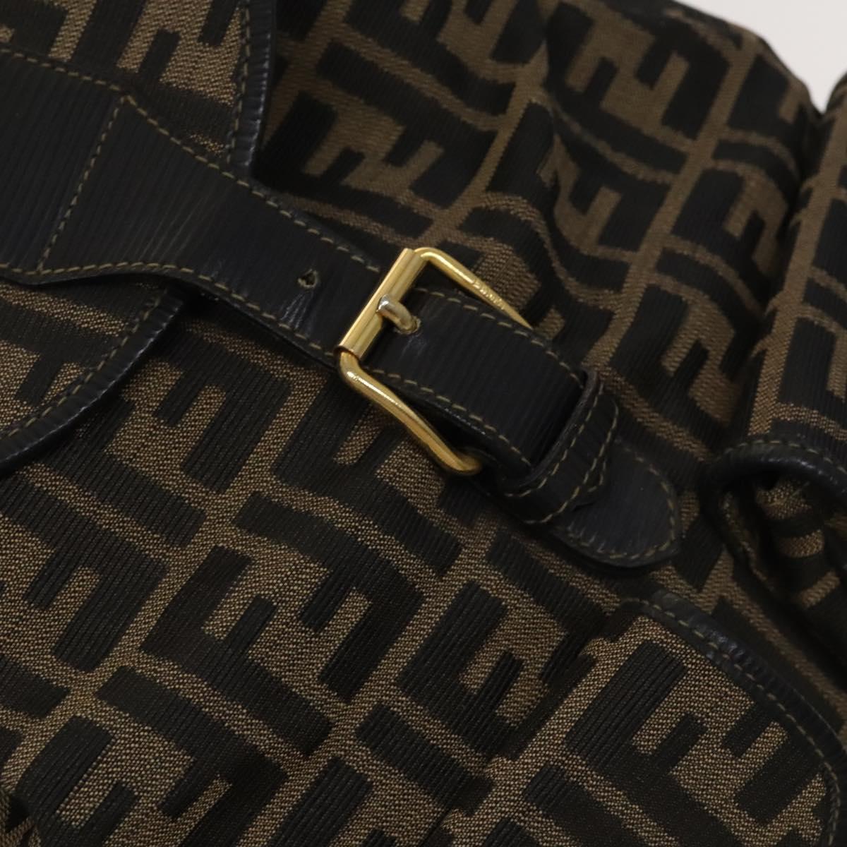 Fendi Zucca, Brown, Canvas, backpack