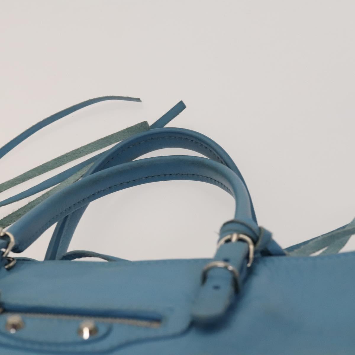Balenciaga Papier, Blue, Leather, handbag