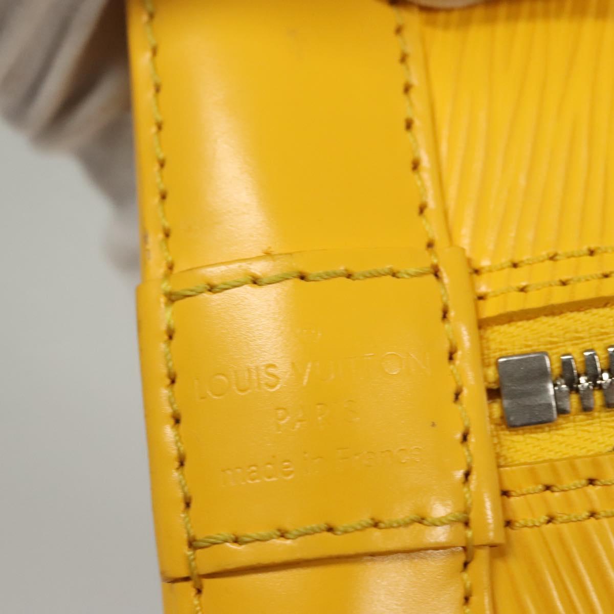 Louis Vuitton Alma, Yellow, Leather, handbag