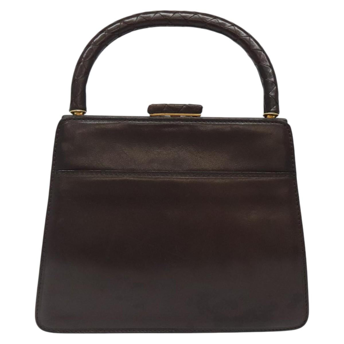 Bottega Veneta Intrecciato, Brown, Leather, handbag