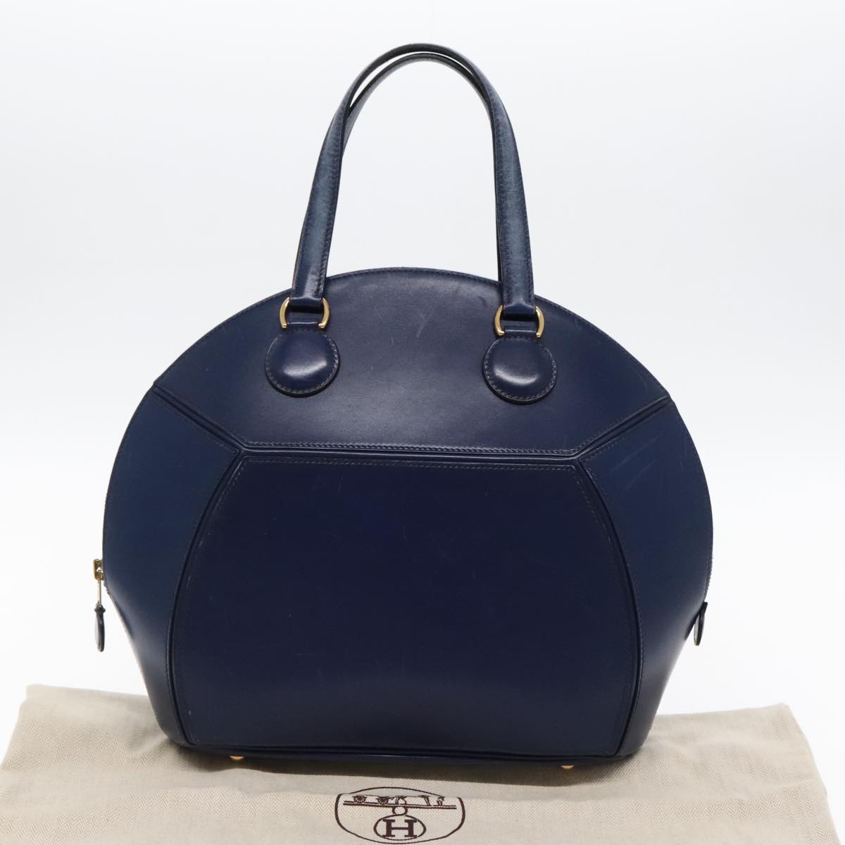 Hermès Ile De Shiki, Blue, Leather, handbag