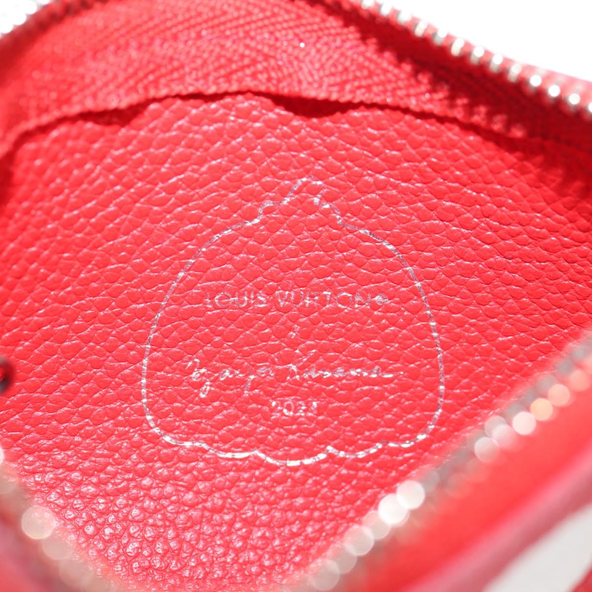 Louis Vuitton Pochette Clés, Red, Leather, wallet