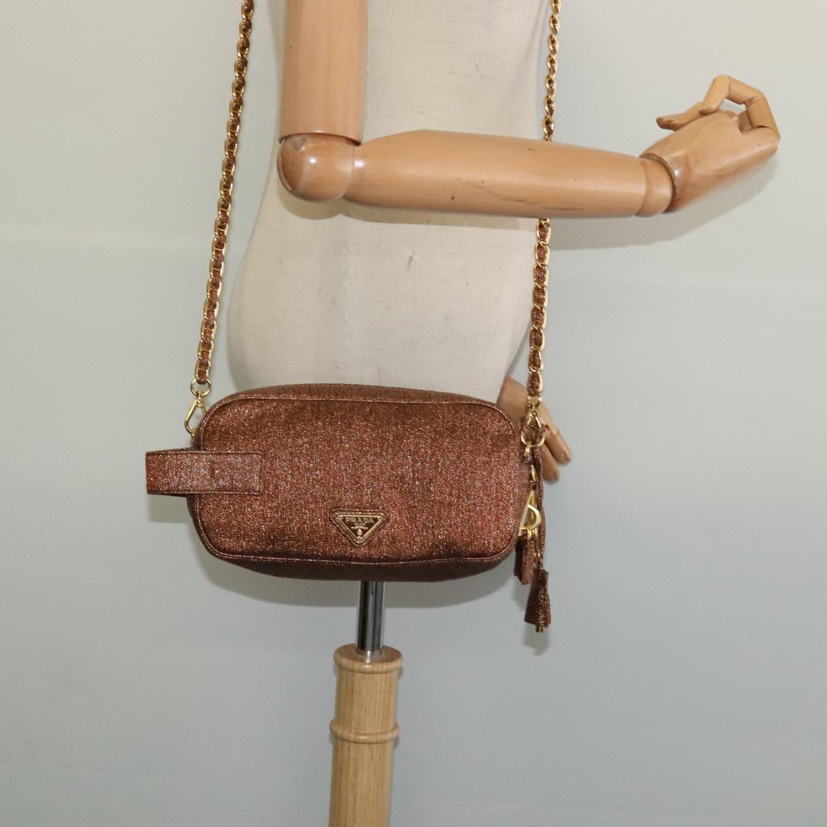 Prada, Brown, Canvas, shoulder