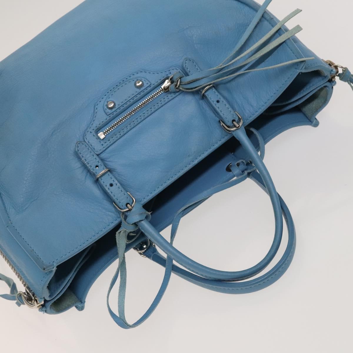 Balenciaga Papier, Blue, Leather, handbag