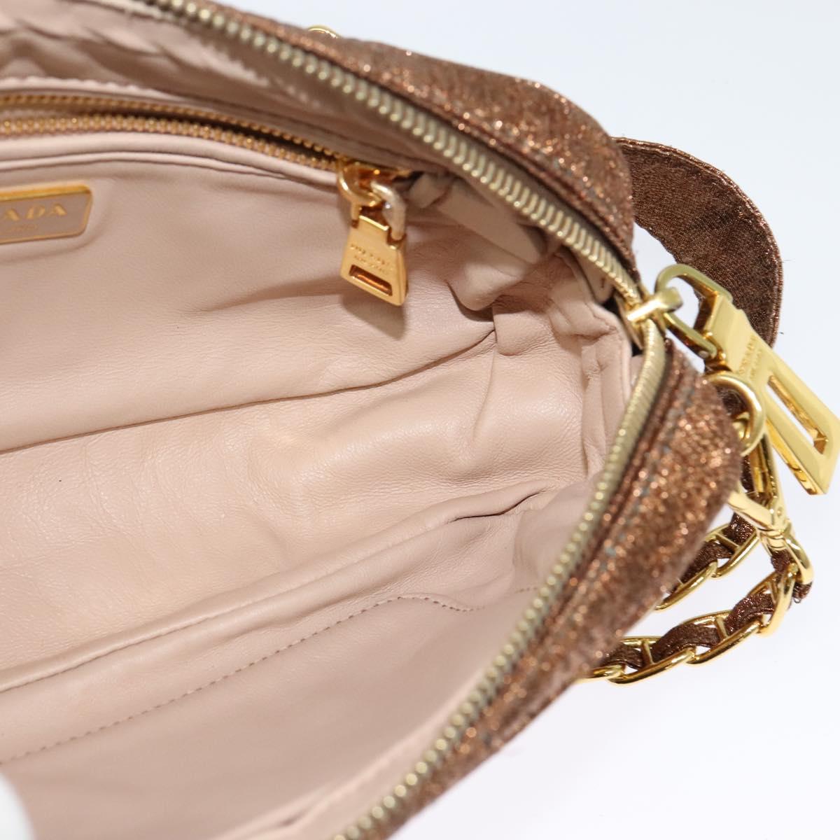 Prada, Brown, Canvas, shoulder