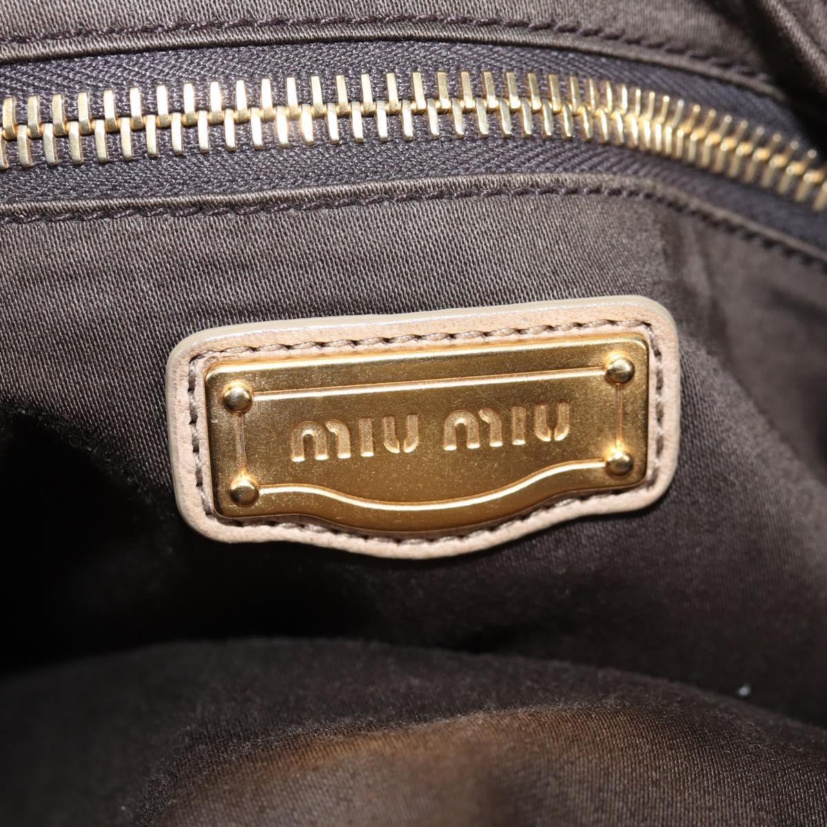 Miu Miu Woven, "BROWN,GOLD", Leather, handbag