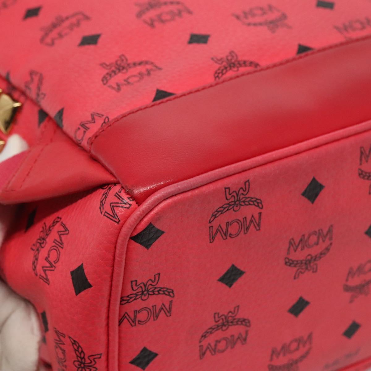 MCM Stark Visetos, Pink, Canvas, backpack