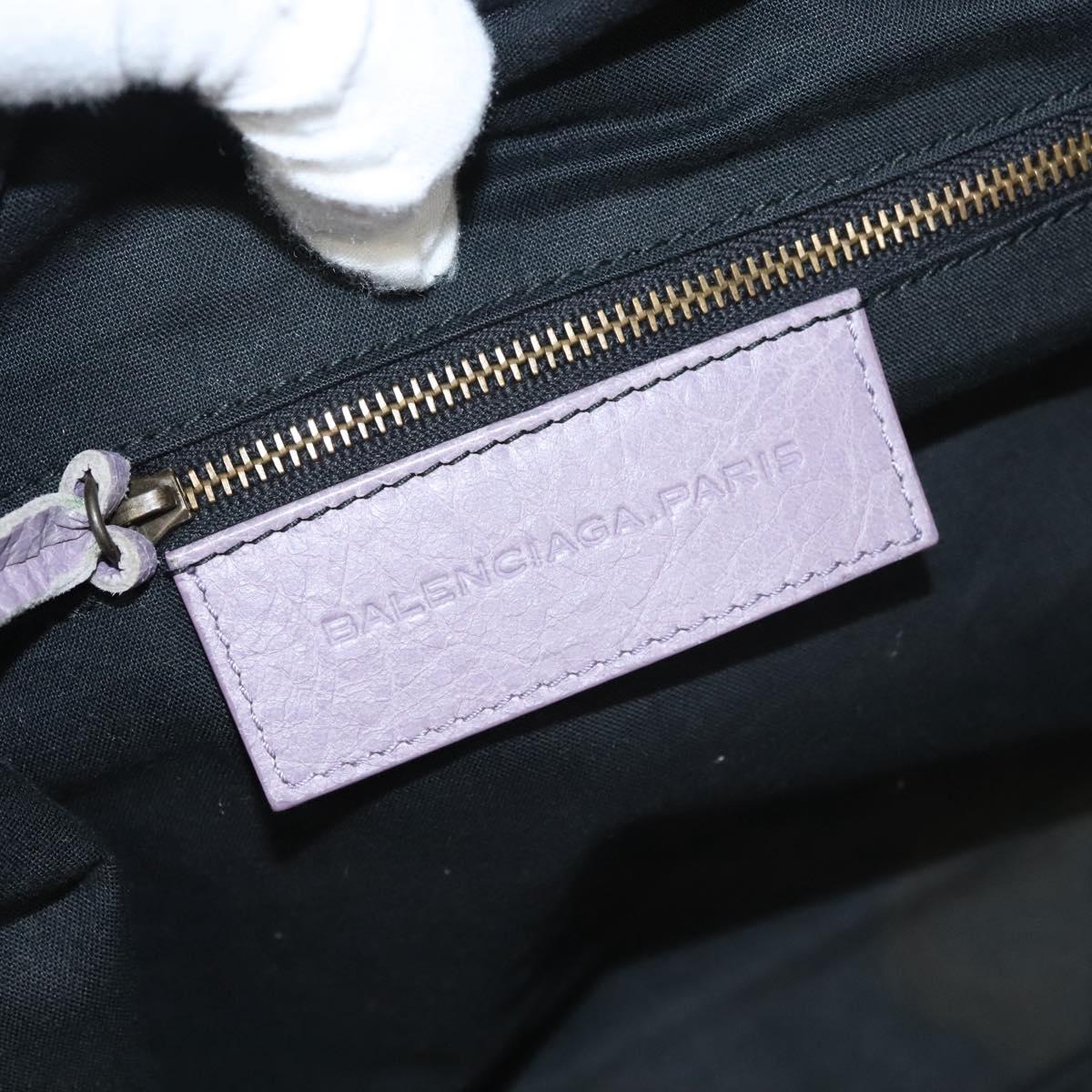 Balenciaga City, Purple, Leather, handbag