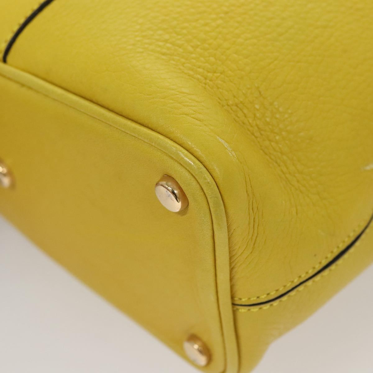 Céline, Yellow, Leather, shoulder