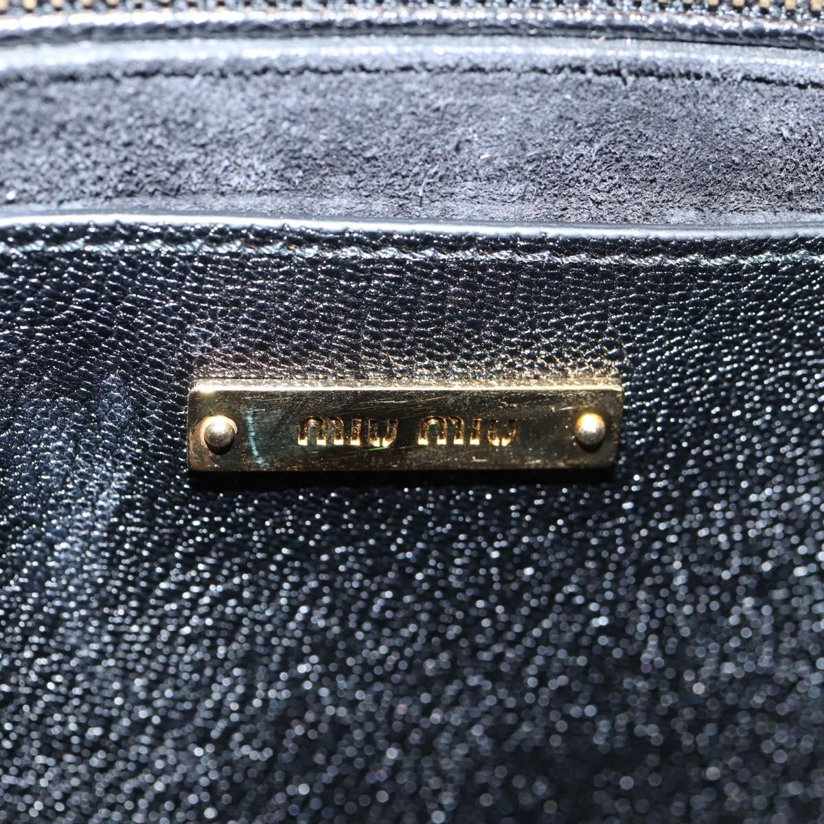 Miu Miu Madras, Black, Leather, tote