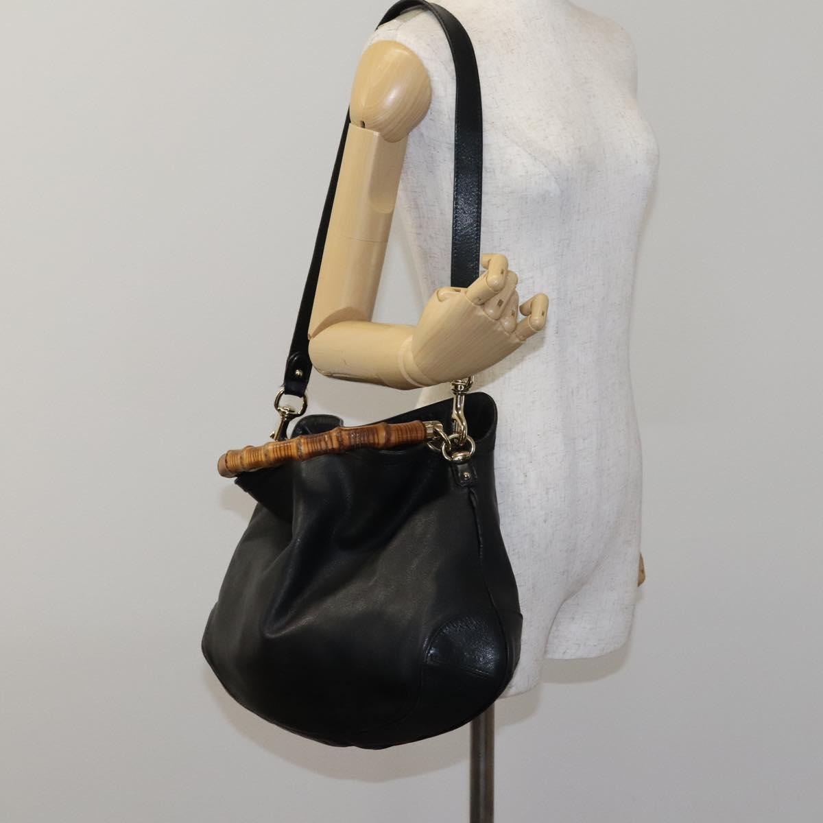 Gucci Peggy, Black, Leather, handbag