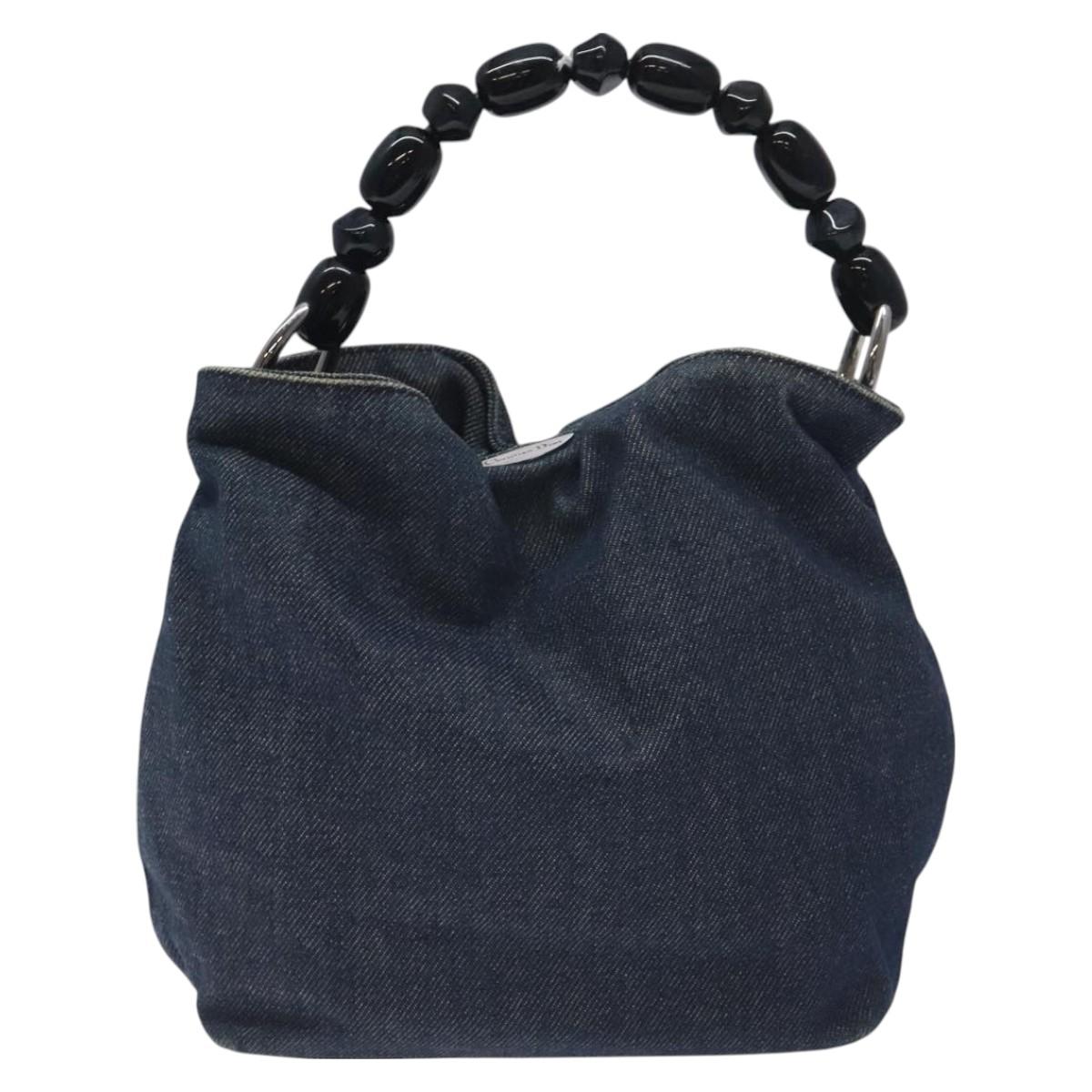 Dior Maris Pearl, Blue, Canvas, handbag