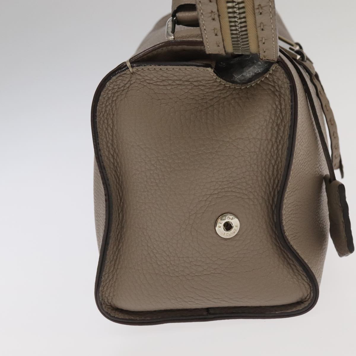Fendi Lei Selleria, Beige, Leather, handbag