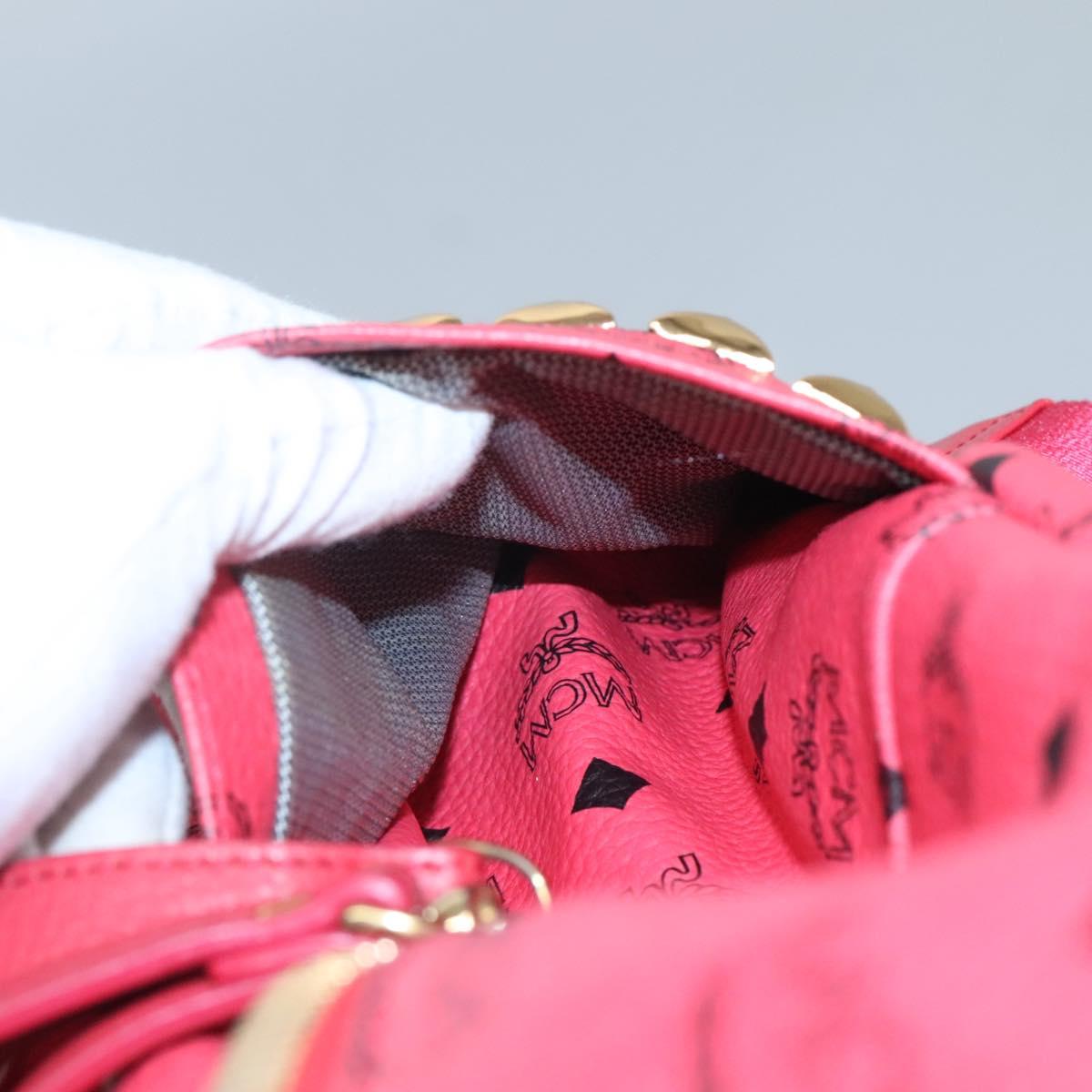 MCM Stark Visetos, Pink, Canvas, backpack