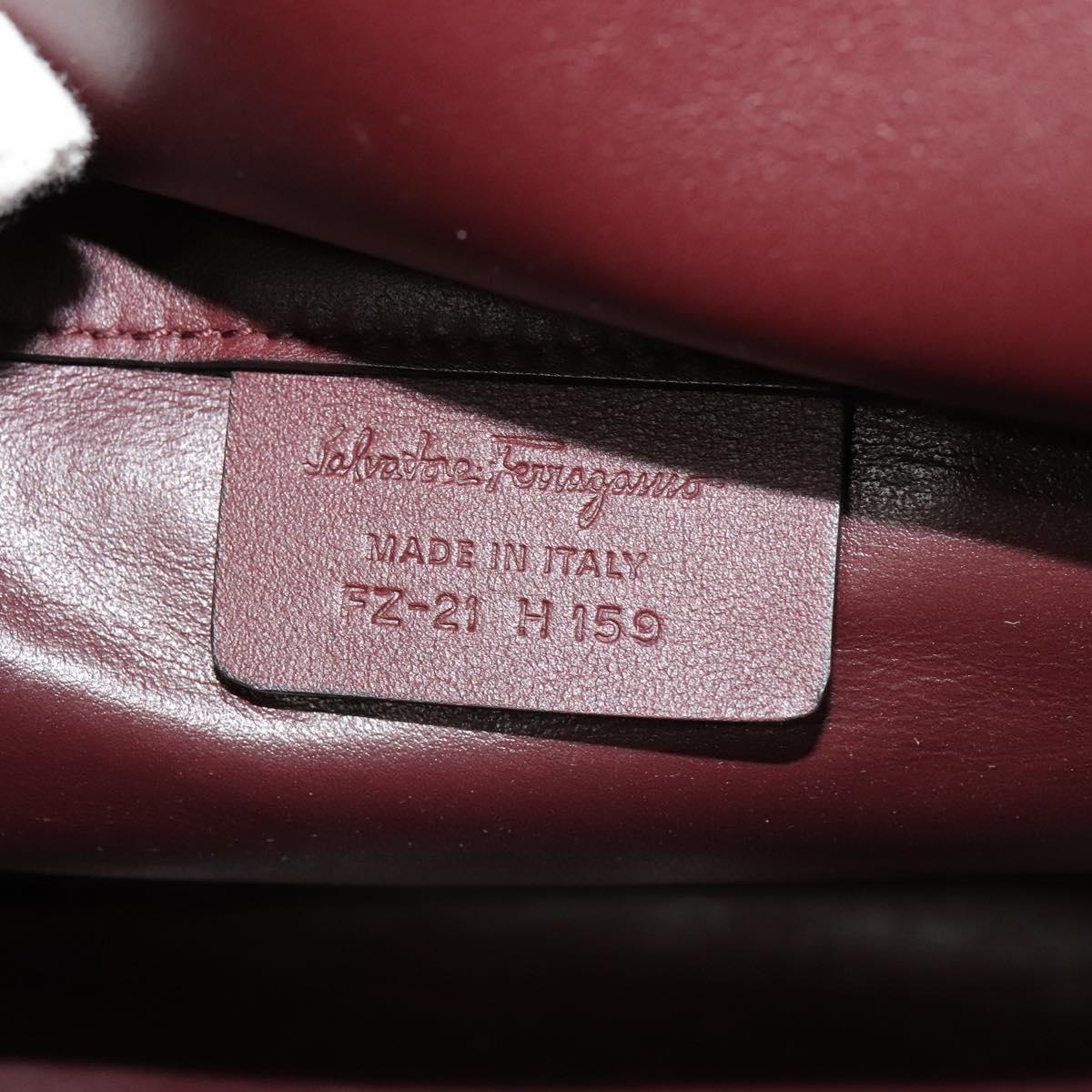 Salvatore Ferragamo Studio, Burgundy, Leather, handbag