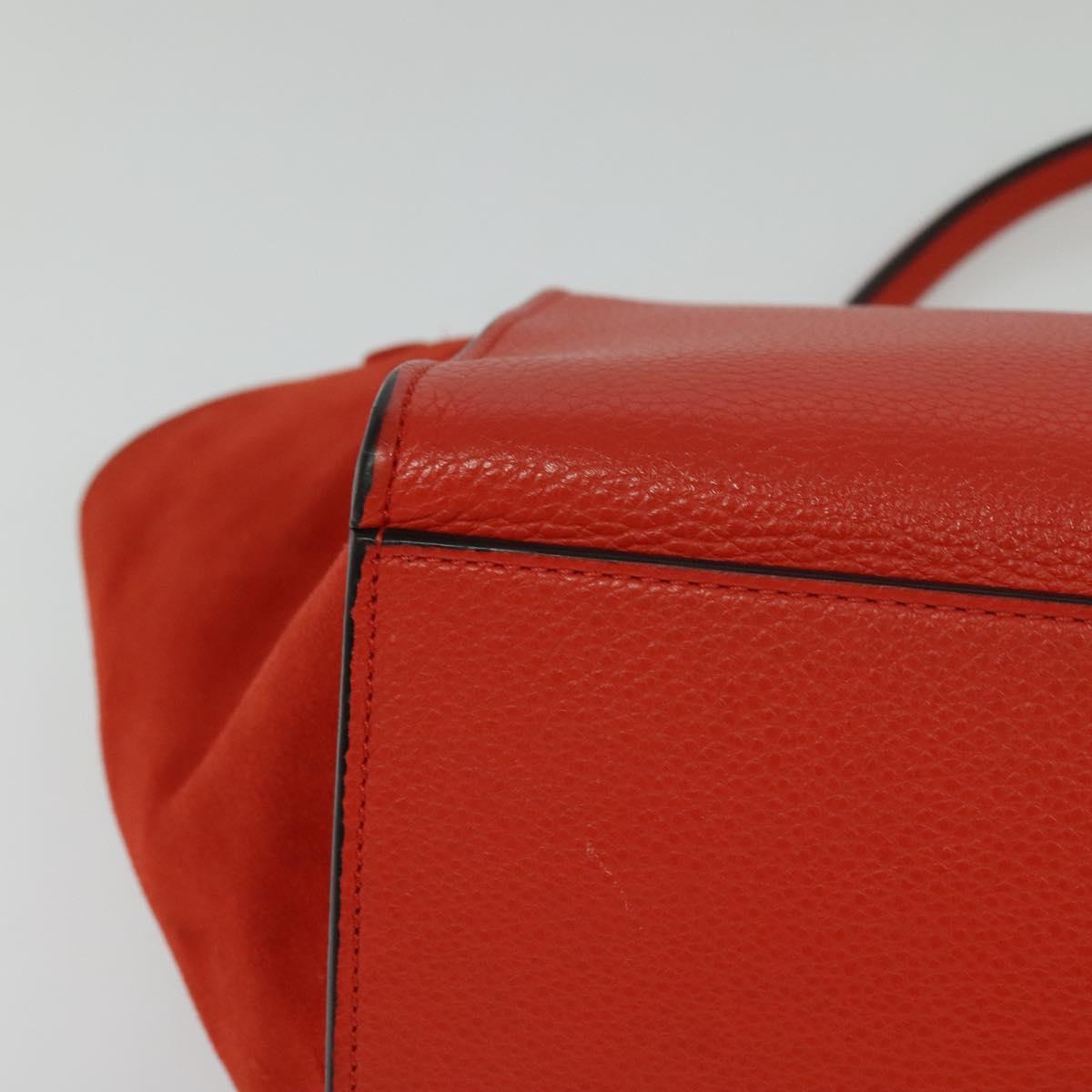 Céline Trapèze, Red, Leather, handbag