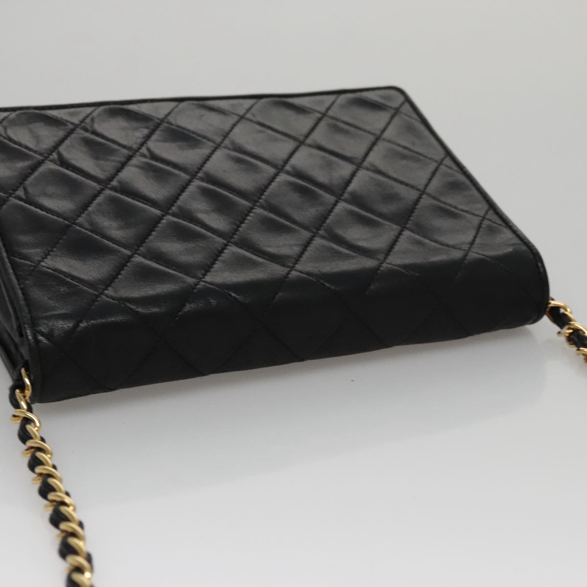 Chanel Full Flap, Black, Leather, shoulder