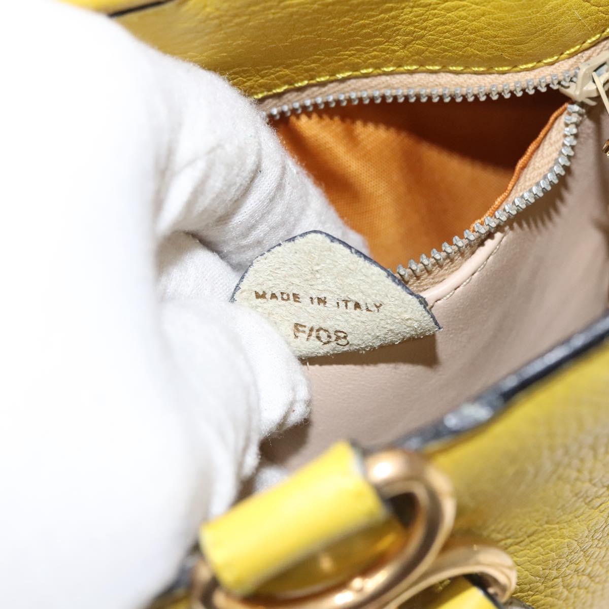Céline, Yellow, Leather, shoulder