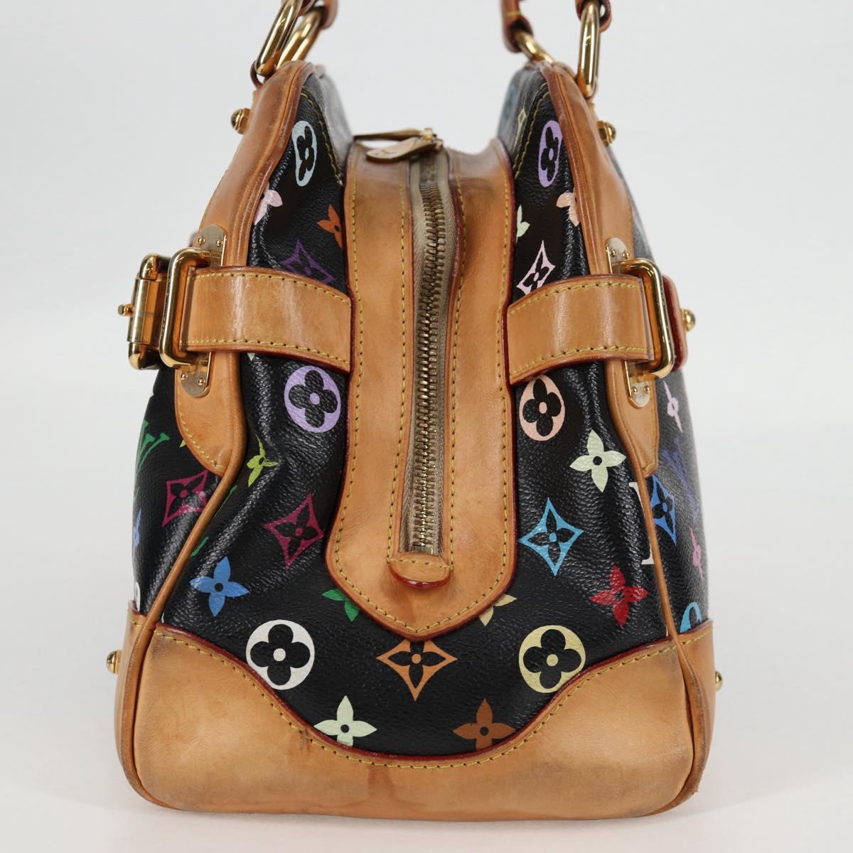 Louis Vuitton Claudia, Black, Canvas, handbag