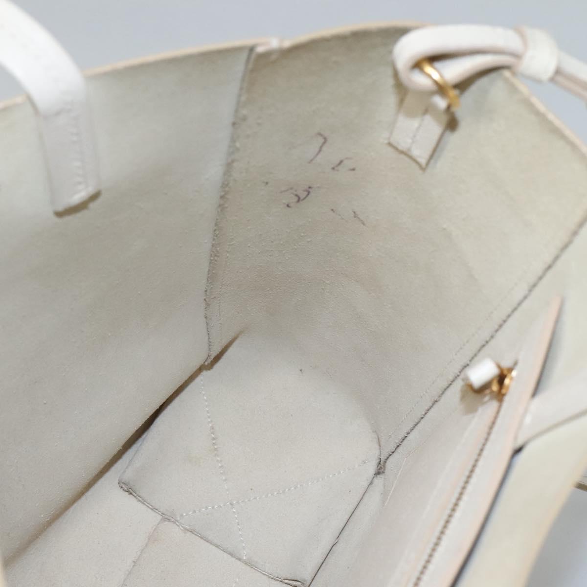 Céline Cabas Vertical, Beige, Leather, shoulder