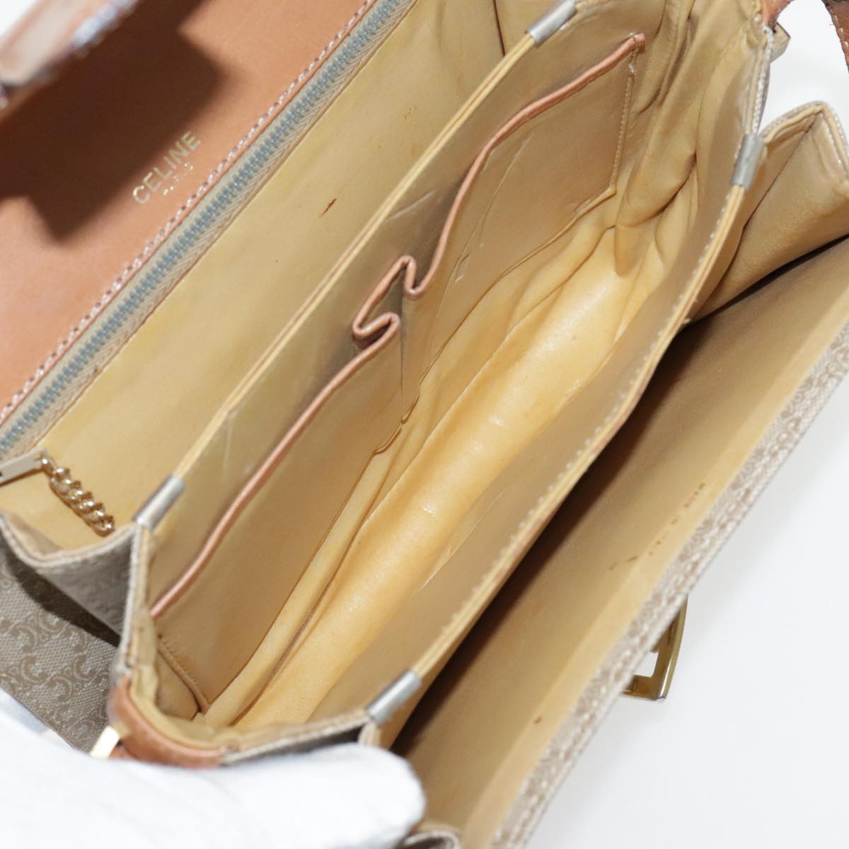 Céline Horse carriage, Beige, Canvas, shoulder
