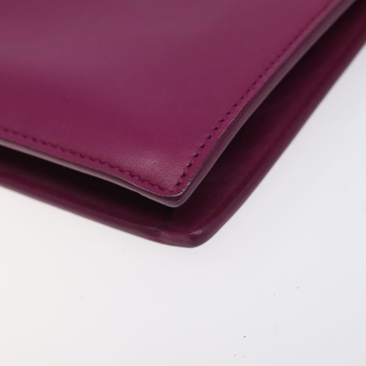 Céline Clasp, Purple, Leather, clutch