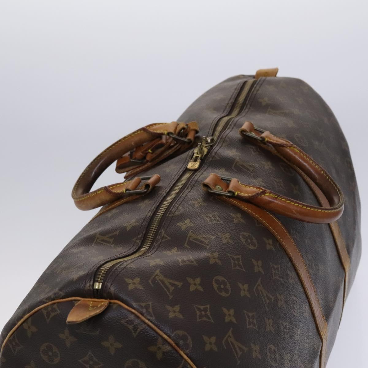 Louis Vuitton Keepall 55, Brown, Canvas, travel