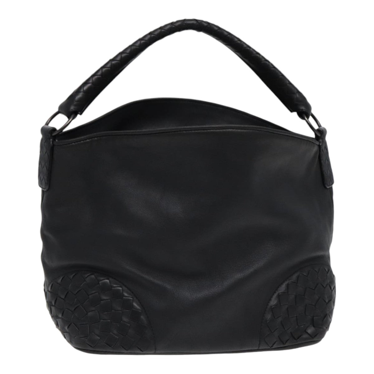 Bottega Veneta Intrecciato, Black, Leather, shoulder
