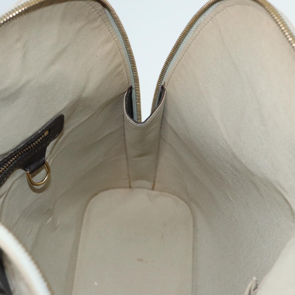 Louis Vuitton Alma long, Grey, Canvas, handbag