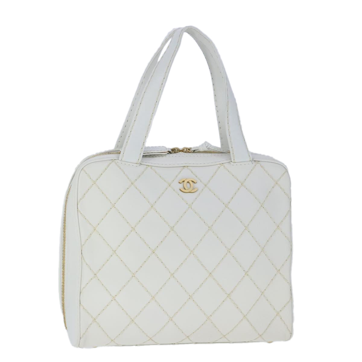 Chanel Wild stitch, White, Leather, handbag