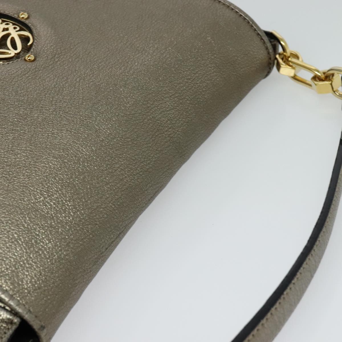 Loewe Anagram, Gold, Leather, shoulder
