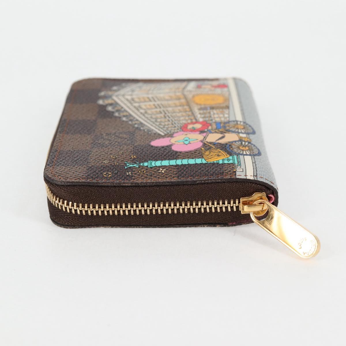 Louis Vuitton Zippy, Brown, Canvas, wallet