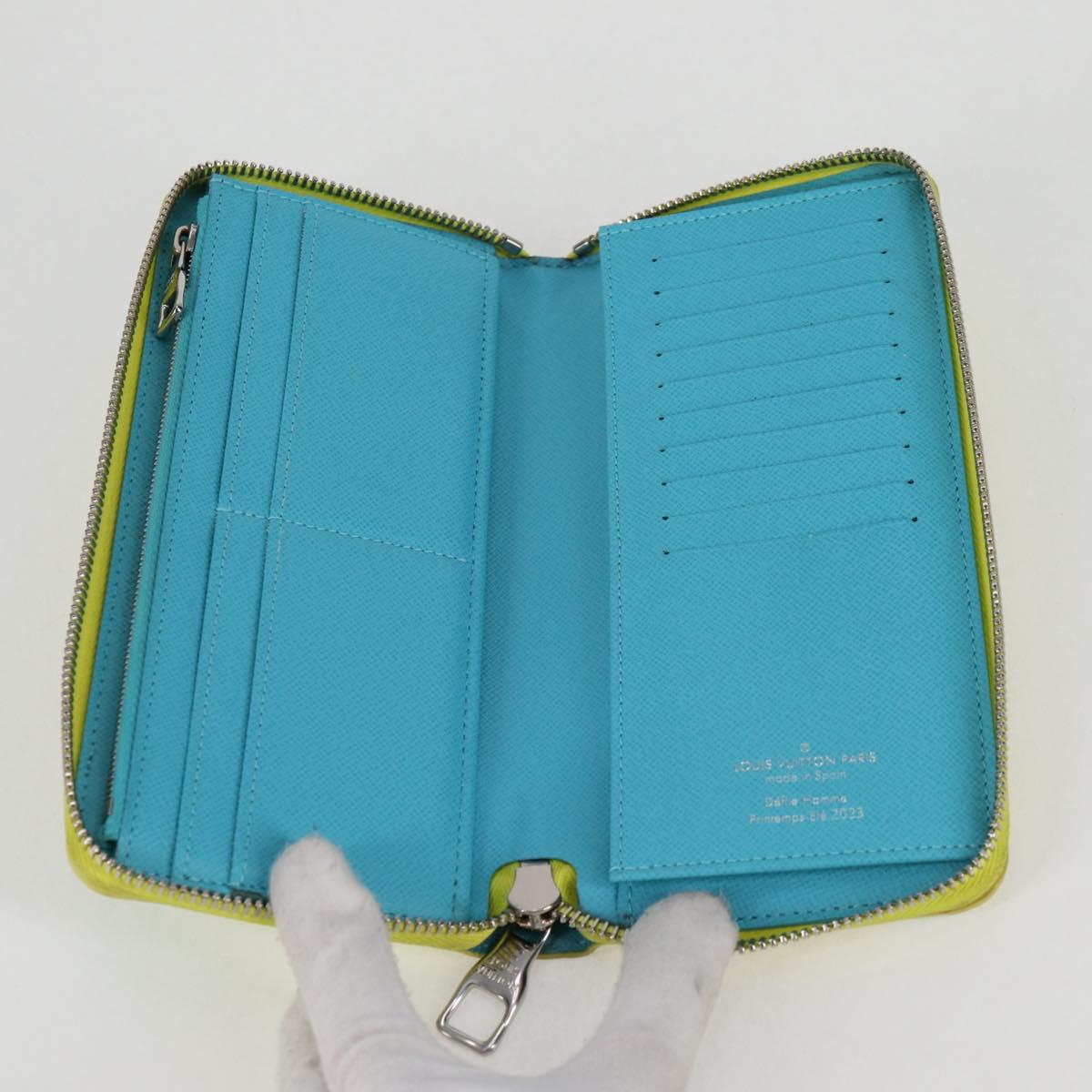 Louis Vuitton Zippy Wallet Vertical, Yellow, Canvas, wallet