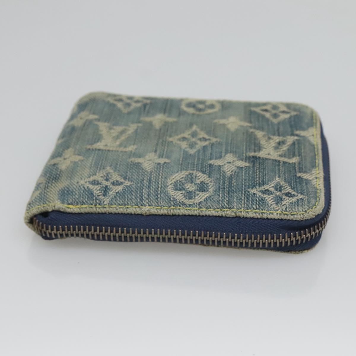 Louis Vuitton Zippy wallet, Blue, Denim - Jeans, wallet
