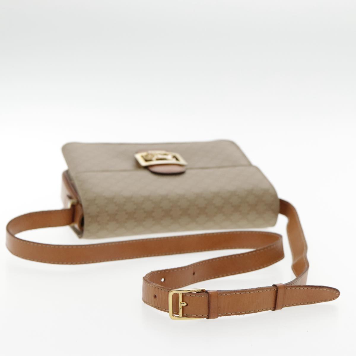Céline Horse carriage, Beige, Canvas, shoulder