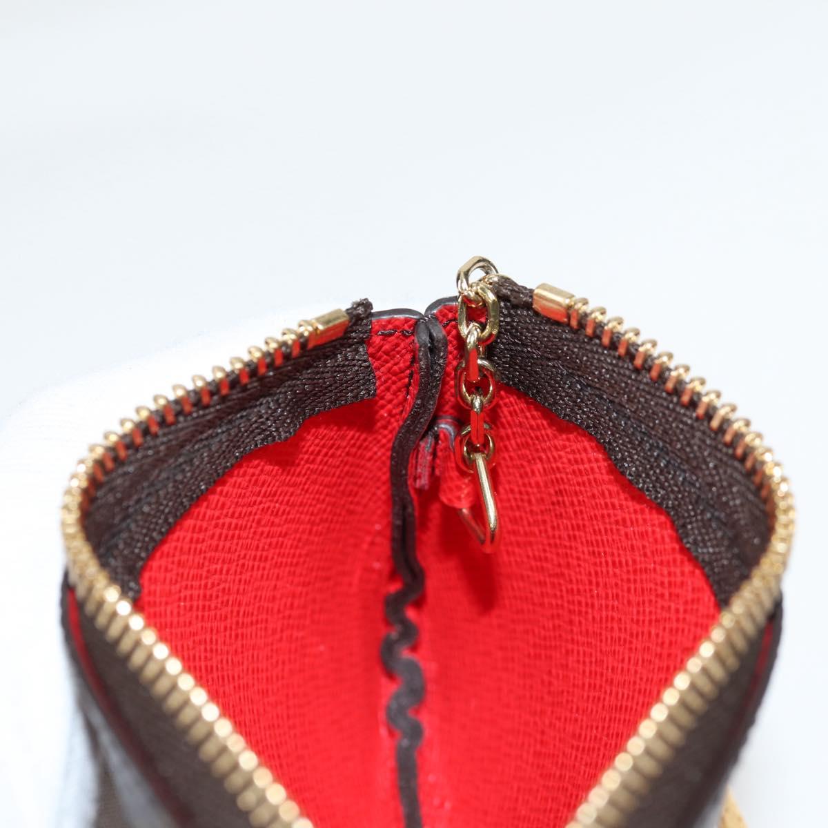 Louis Vuitton Pochette Clés, Brown, Canvas, wallet