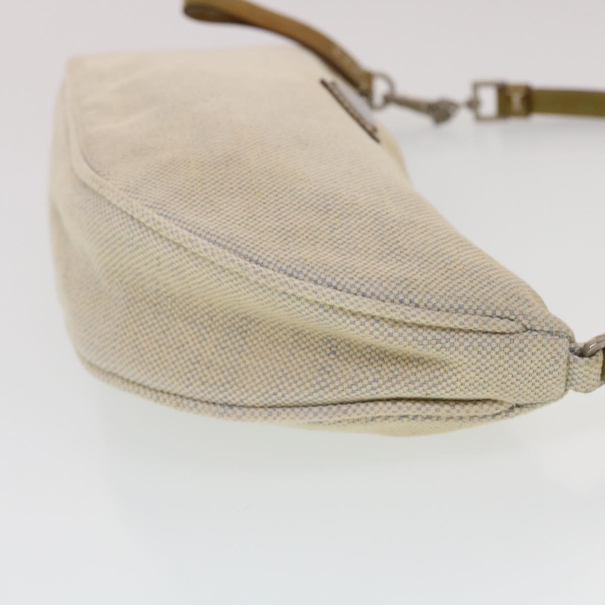 Prada, Beige, Canvas, clutch