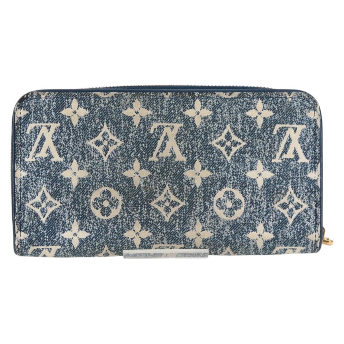 Louis Vuitton Zippy, Blue, Denim - Jeans, wallet