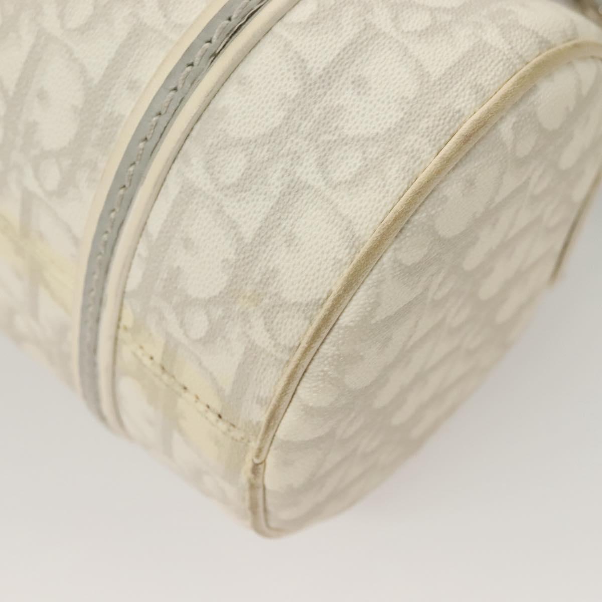 Dior Romantique, White, "CANVAS, LEATHER", handbag