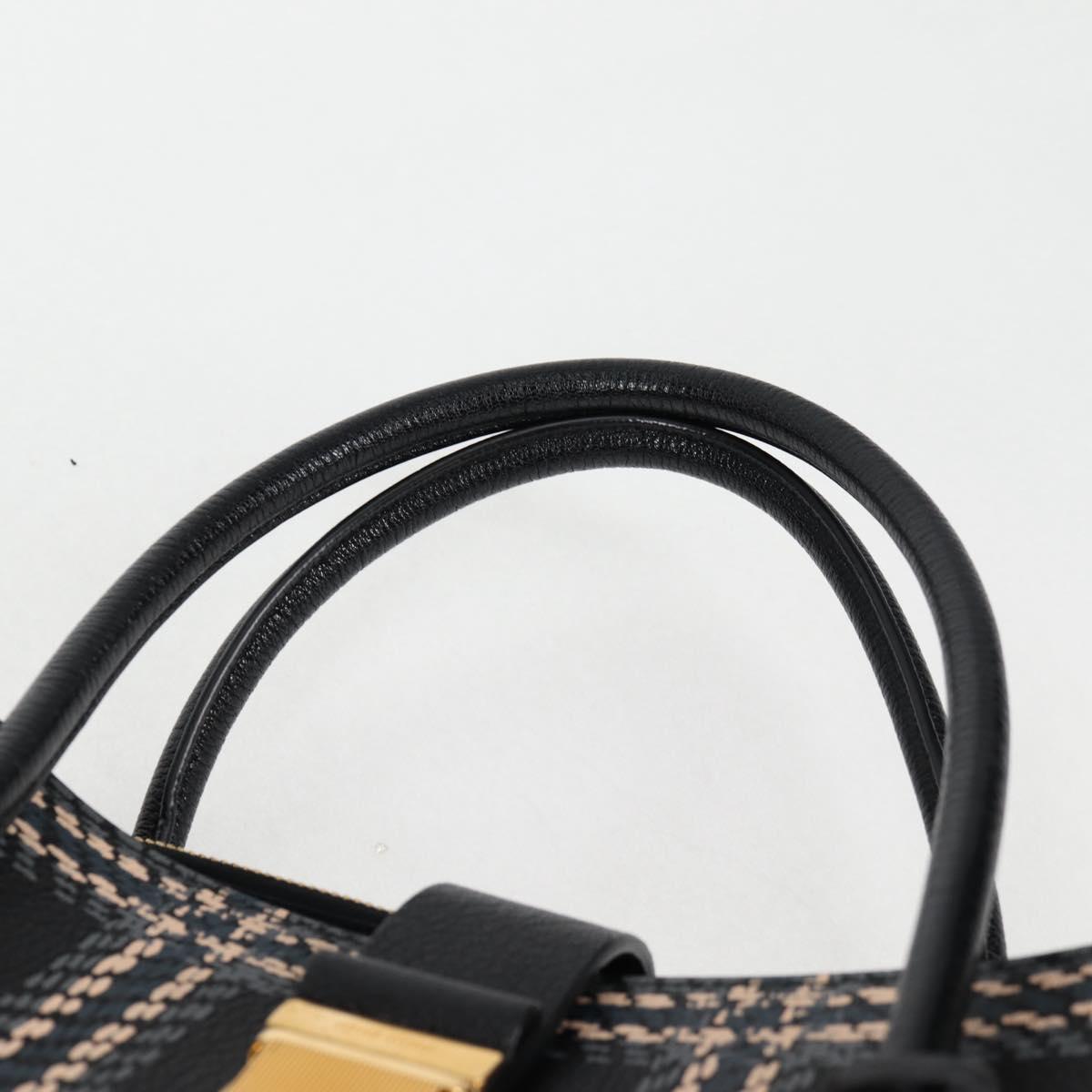 Miu Miu Madras, Black, Leather, tote