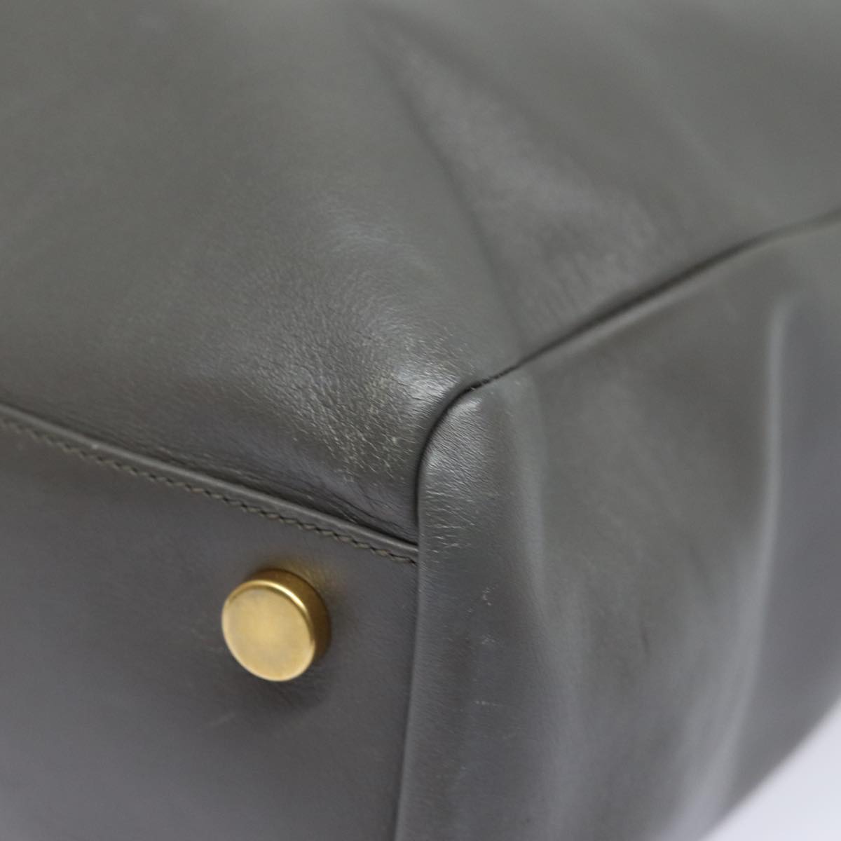 Saint Laurent Reversible, Grey, Leather, tote