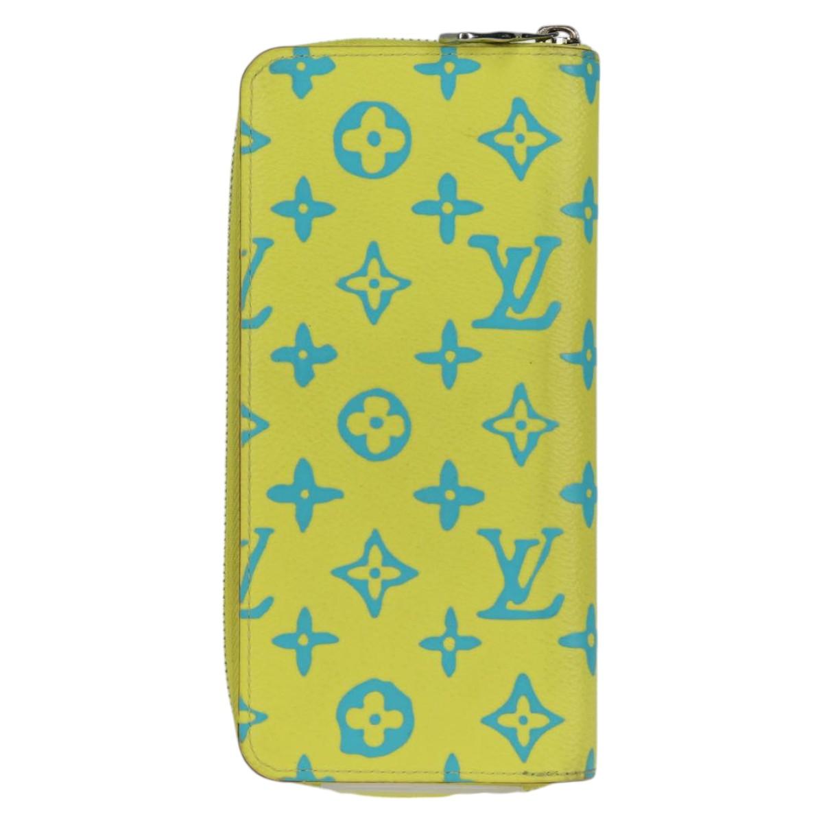 Louis Vuitton Zippy Wallet Vertical, Yellow, Canvas, wallet