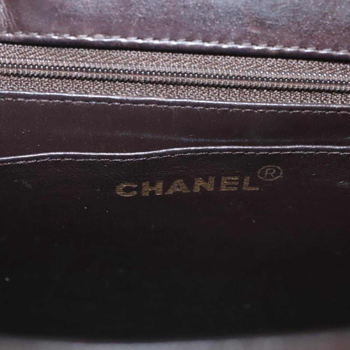 Chanel Coco Mark, Brown, Leather, handbag