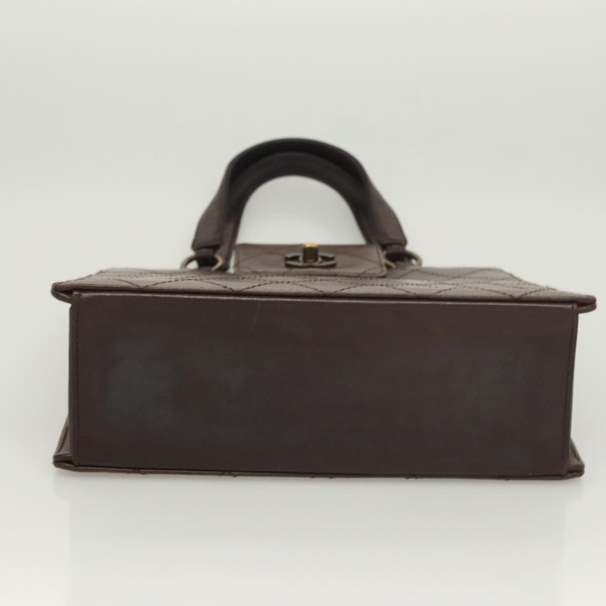 Chanel Coco Mark, Brown, Leather, handbag