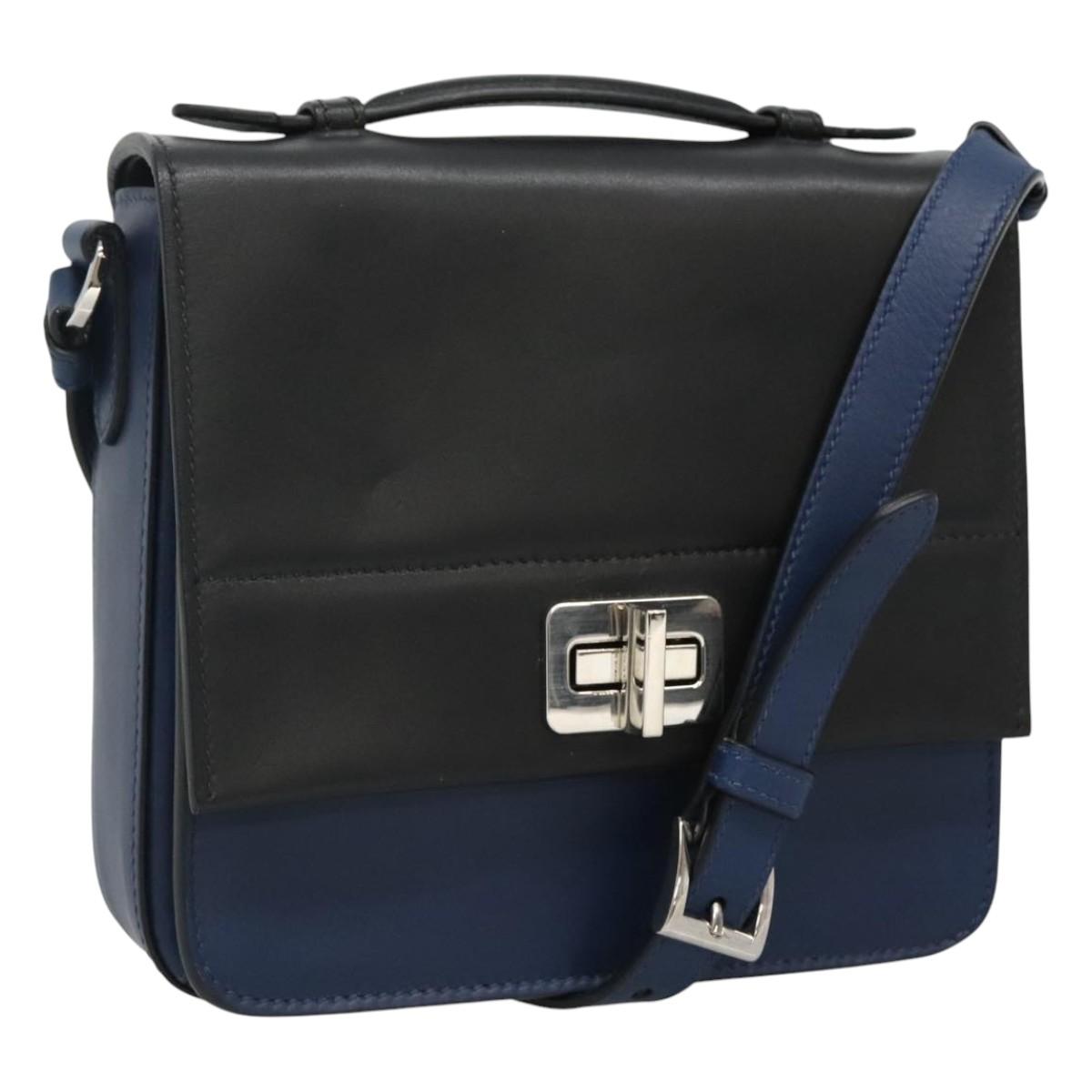 Prada, Black, Leather, shoulder