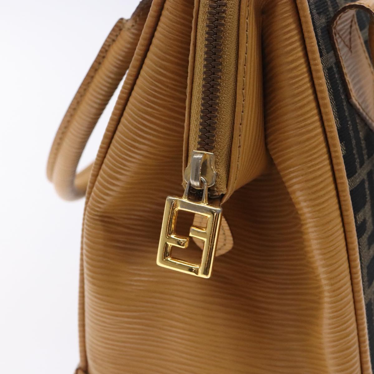 Fendi Zucchino, Black, "CANVAS, LEATHER", handbag