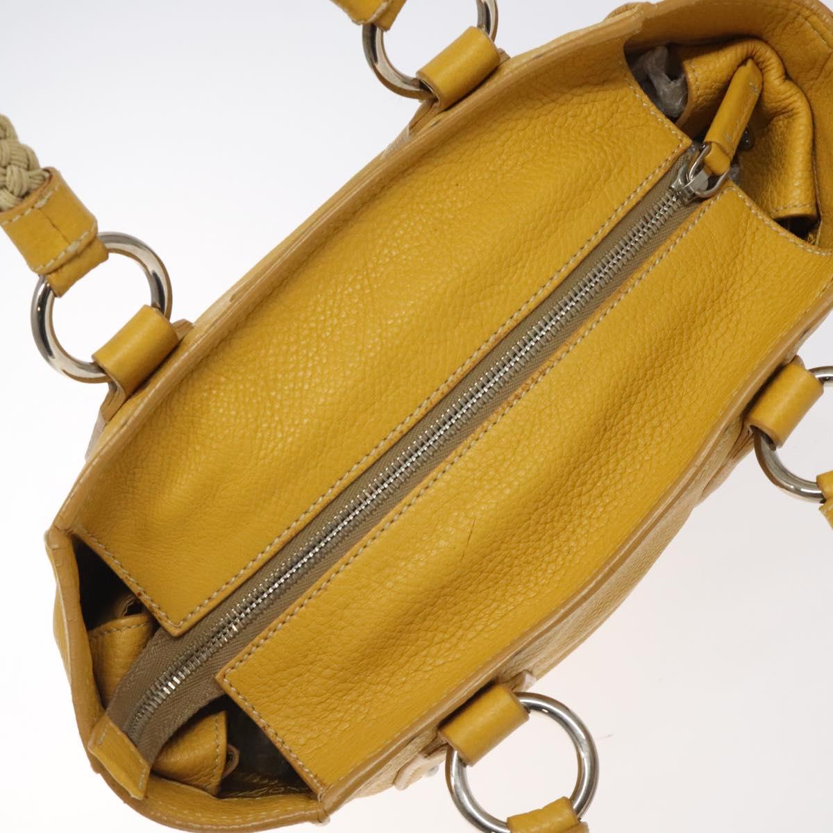 Prada, Yellow, Leather, handbag