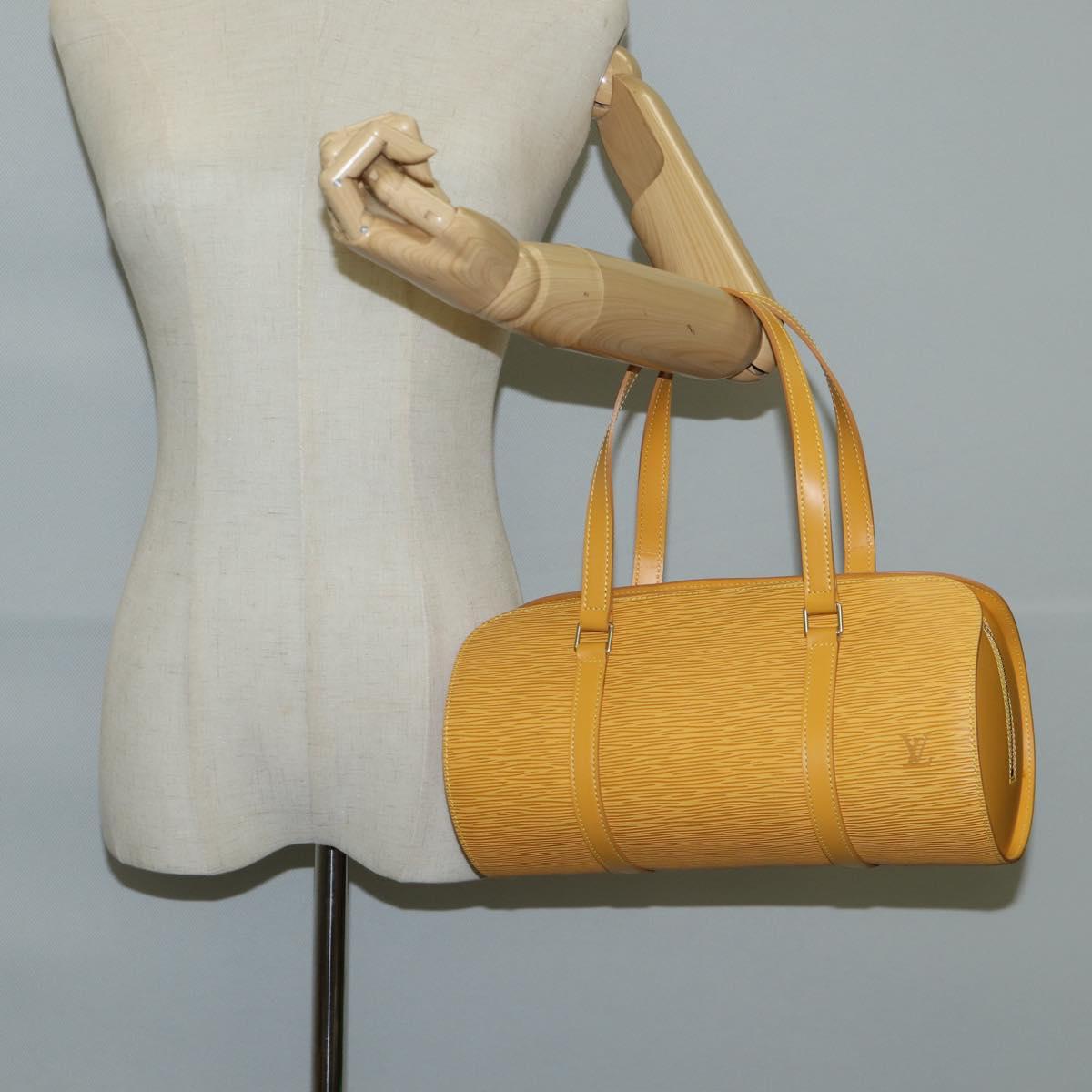 Louis Vuitton Soufflot, Yellow, Leather, handbag